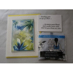 Tea Bag Encaustic Greeting Cards - Get Well (or) Sending a Cup of Tea